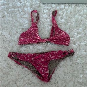 acacia swimwear pink batik set